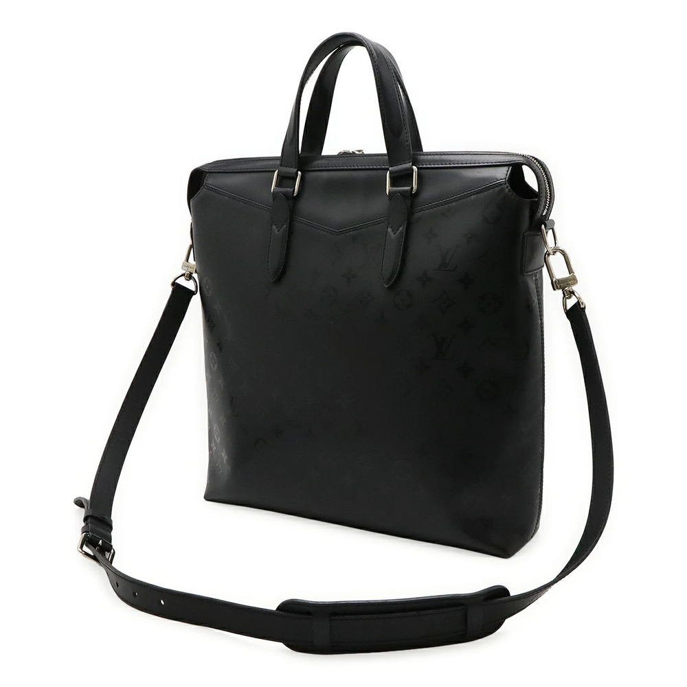 Louis Vuitton Illusion Tote Briefcase Business Bag Monogram Shoulder Brown